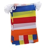 DECOMELODY buddhistische Flagge Streich traditionelle Flagge mit fünf Elementen klein buddhistische gebetsfahnen Buddhismus-Dekoration buddhistische Fahne buddha fünffarbiges banner Polyester