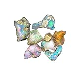 Roh-Opal-Kristalle – echter natürlicher AAA-Opal, Gramm-Lot, Reiki-Kristalle und Heilsteine, Schmuckherstellung, Edelstein, ultra-feuerhemmender Opal, Opalstein (Mix Fire 25 Gramm)