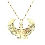 Altägyptische Legende Göttin Isis Flügel Halskette Anhänger Schmuck Frauen Vintage Ägypten Gold Farbe Schmuck