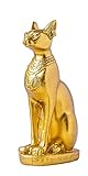 EASCHEER Ägyptische Katze, Göttin Bastet, Statue, ägyptische Dekoration, 10,7 cm, Gold