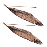 2 Stück Räucherstäbchen Halter,Messing Metall Blätter Incense Holder Inklusive Loch,Stick Incense Duftstäbchen Räucherstäbchenhalter,für Die Inneneinrichtung,Meditation,Yoga,Zuhause