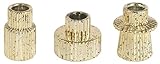 HofferRuffer Glas Kerzenhalter 2-in-1 Teelichthalter Kerzenhalter Taper Kerzen für Abendessen, Hochzeit, Urlaub, Geburtstag, Heimdekoration,Weihnachten(3Pcs Gold)