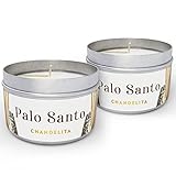 Chandelita Palo Santo Duftkerze für Luftreinigung & Spirituelle Heilung – Duftkerzen aus Sojawachs – Vegane Kerze mit Ätherischen Ölen – Für Meditation, Entspannung & Chakra-Heilung – Candle