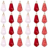 WEBEEDY 30 Stück 3 Farben Edelstein Anhänger Kettenanhänger Damenkette Edelstein Anhänger Halskette Mädchen Geschenk Handmade Schmuckgeschenk für Damen