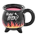 ootb Tasse Becher »Hexenkessel« Keramik Zauber-Effekt reagiert auf Wärme Hot & Cold 400 ml
