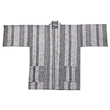 Edoten Japanische Kleidung, Slub-Jacke, Strickjacke, Happi-Mantel, hergestellt in Japan, Gyf, Einheitsgröße