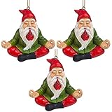 Weihnachtsverzierung - Gartenzwerge Figur - Zen Garden Gnomes Set - Meditieren GNOME Statuen