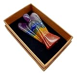 Schutzengel 7 Chakra Edelstein 5 cm Glücksbringer Heilstein mit Schmuckschachtel | Liebe Frieden Regenbogen