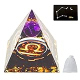 VBNZBK Orgonit Pyramide Kristalle Pyramide Groß Edelsteine Pyramiden Sternzeichen Esoterik Sternzeichen Geschenke 12 Constellation, Meditation Deko Esoterik Deko (Waage)