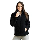 ENGEL Jacke Merino Wollfleece Damen, 42-44/42/44, schwarz Melange