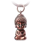 FABACH Buddha Schlüsselanhänger Karma - Buddha Anhänger aus Metall - Mini-Buddha Glücksbringer Auto - Buddhismus Schlüsselanhänger Chakra Yoga Geschenk Figur