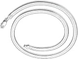 Jowxsx 925 Silber 4 mm Halskette Schlange Kette Männer und Frauen Paar Sterling Silber Schmuck Klinge Kette Praktisches Design und langlebig Schmuck