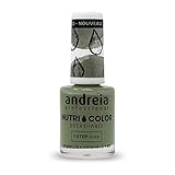 Andreia Professional NutriColor Atmungsaktiver Nagellack - Veganer und Tierversuchsfreier - Nagelkunst Nagellack mit langanhaltendem Glanz-Finish - Farbe NC20 Grün - 10.5ml