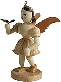 Blank Kunsthandwerk Kurzrockengel mit Schmetterling, Natur - 6,6 cm