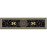 BOXOB Hexen Altartuch, 41,5x182cm Tarot-Tischtuch mit Sternzeichen Mond und Sonne Wahrsagetuch für Wicca-Altar Heidnische Zeremonie Spirituelle Praxis