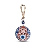 MYSTIC JEWELS Hamsa Hand der Fatima aus Glas mit türkischem Auge für Glück zu Hause (Modell 1)