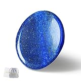 QINJIEJIE Lapislazuli Kristalle Handschmeichler SorgenSteinee Daumen EdelSteine Oval Kristall HeilSteinee Palm Steine Stress Relief Reiki Heilung Meditation