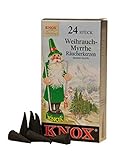 Knox 013120 - Räucherkerzen Weihrauch-Myrrhe, 24 Stück, Weihnachten, Duftkegel, Räucherkegel