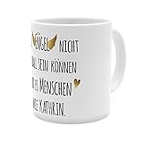 printplanet Tasse mit Namen Kathrin - Motiv Engel überall - Namenstasse, Kaffeebecher, Mug, Becher, Kaffeetasse - Farbe Weiß