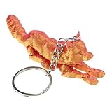 CHIZISX 3D-gedruckter Wolf-Schlüsselanhänger mit realistischen und mehreren Gelenkdesigns, Zubehör für Tierliebhaber und