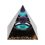 CEWROM Orgonit Pyramide, Kristall Reiki Pyramide Heilstein, Mondstein Meditationskristalle, Positives Chakra, Heilsteine Edelsteine, Energie Ogan Kristall Heimdekoration Geschenk für Freunde, 6cm