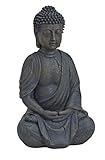 Buddha Figur sitzend betend 25cm braun, Feng Shui