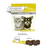 alfavet FeliGum Hepato 120g – Ergänzungsfuttermittel für Katzen & kleine Hunde – Zur Unterstützung Einer gesunden Leberfunktion– Leckere Kaudrops mit Omega-3-Fettsäuren & Mariendistel