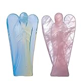 Wonder Care Taschen-Schutzengel, Kristall, natürlicher Edelstein, Reiki, Heilende Energie, Geschnitzte Statue, Chakra, Balance, Meditation, Ästhetik, 3,8-5,1 cm, 2 Stück