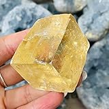 XUQULI Edelsteine für Dekoration Natürliche orange Klare Island Spar Stone Gelb Calcit Reiki Heilung Probe Rohe Rohmineralkollektion Geschenk Aura Chakra Crystal (Size : 1 Piece)