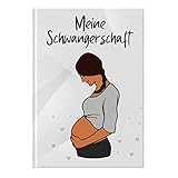 Schwangerschaftstagebuch - Tagebuch für die Schwangerschaft zum selber eintragen I Geschenk für Schwangere - Schwarz