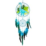 MHJY Traumfänger Kinder, Dinosaurier Dreamcatcher mit Feder Gross Handgefertigte Traumfänger für Jungen Mädchen Teenager Deko Zimmer Schlafzimmer Kinderzimmer Dekoration