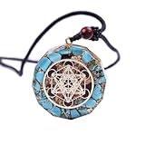 Orgon Metaron Würfel,Orgonit Anhänger,Reiki Heil Halskette, Blau