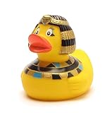 Duckshop I Badeente Kleopatra I Quietscheente Ägypten I L: 8 cm I inkl. Quietscheentchen-Schlüsselanhänger im Set I Geschenk für Ägypten Fans I Souvenir I Präsent Reisen