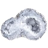 Nupuyai Natürlicher Achat Stein Druse Geode Kristall Rohstein, Unregelmäßiger Achat Kristall Mineralien Stein Feng Shui Heilstein Achat Deko für Garten Haus, Groß