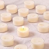 LETINE Jasmin Duftkerze Teelichter 14 Stück | 100% Palmwachs Duftteelichter Weiß, 6 Stunden Brenndauer, Duftkerzen Scented Candle, Rauchfrei & Langanhaltend für Halloween & Weihnachten