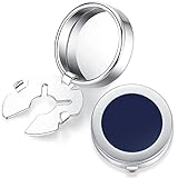 HONEY BEAR Herren Weiß Perle Schale Stein/Schwarz Achat Onyx Manschettenknöpfe Cufflinks Edelstahl Manschettenknopf, ButtonCuff Knopfclips für gewöhnliche Hemden (Blau)