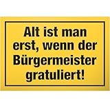 DankeDir! Alt ist man erst Schild - Geschenk runder Geburtstag Geschenkidee Geburtstagsgeschenk Männer Frauen Geburtstagsdeko Partydeko Party Zubehör Geburtstagskarte