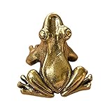 Ericetion Retro Kupfer Frosch Ornament Miniatur Metall Messing Tier Kröte Tee Pet Dekors Zen Yoga Frosch Garten Figur Statue