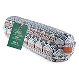 #DoYourYoga Zylinder Yogabolster mit Bio-Dinkelspelz (KBA), waschbarer Bezug aus 100% Baumwolle, 68cm x 22cm, Yogakissen Meditations- / Sitz- / Zafukissen für Yin Yoga - Style 19