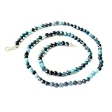 Turmalin blau Indigolith facettiert Edelstein Kette DisplayLength 45