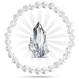 PURAJA Edelstein Armband aus echtem Naturstein: Bergkristall | 6mm Kugelarmband aus hochwertigen Mineralien