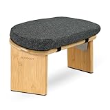 BUDDLEY Meditationsbank klappbar, Yogahocker mit Kissen, Meditationsbank, Meditationsstuhl faltbar, Yogastuhl, Hocker, Meditationshocker, Ergonomisch, Kissen