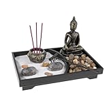 lachineuse – Buddha-Zen-Garten – Asiatischer Räucherstäbchenhalter – Zen-Dekoration – Sandgarten – Asiatische Atmosphäre – Home-Office-Interieur – Japan-Asien-Geschenkidee