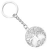 THKO Lebensbaum Schlüsselanhänger Baum des Lebens Anhänger für Schlüsselbund aus Silber als Glücksbringer für Männer und Frauen Symbolischer Schlüsselanhänger als Geschenkidee