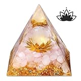 XIANNVXI Rosenquarz Orgonit Pyramide Rosa Stein Edelsteine Kristalle Lotus Pyramiden Spirituelle Energiesteine Pyramide Inspirierend Erfolg Esoterik Geschenke