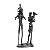 Aoneky Familie Figur Statue - Metall Kunst Skulptur Geschenk für Jahrestag, Weihnachten, Geburtstag - Dekoration für Haushalt und Büro (Familie von 4)