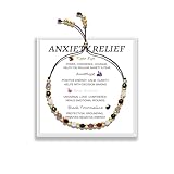 Heilsteine Armband Damen mit Tigerauge, Amethyst, Rosenquarz & Turmalin – Chakra Armband aus Echten Steinen, Kristall Armreif zur Stresslinderung, Spiritueller Schmuck, Natursteinarmband, Verstellbar