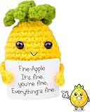 Vibbang Positive Potato Pocket Hug, Positive Ananas-Puppe mit Positiver Energiekarte, Aufmunterung Geschenke, Viel Glück Geschenke, Motivationsgeschenke, Emotionales Unterstützungs Geschenk