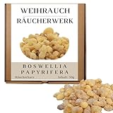 JEEBUTY Boswellia papyrifera Räucherwerk 50g, Eritrea Olibanum 1. Wahl, rein und hochwertig, 100% natürlicher Räucherharz