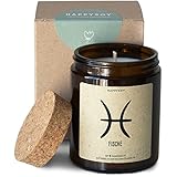 Sternzeichen Fische Duftkerze im Glas mit Spruch - handgemacht - nachhaltiges persönliches Geschenk, liebevolle Geschenkidee zum Geburtstag - Kerze mit Tierkreiszeichen, zodiac pisces